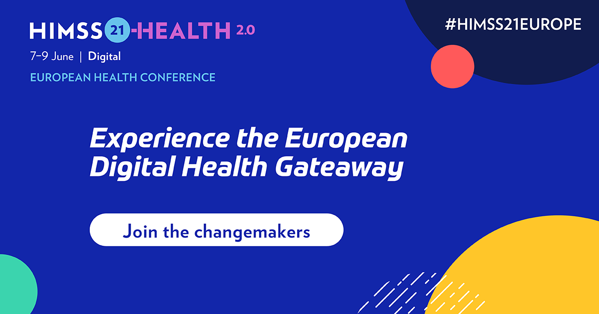 HIMSS21 Europe banner