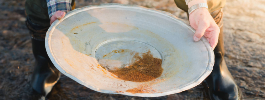 Traditional gold panning