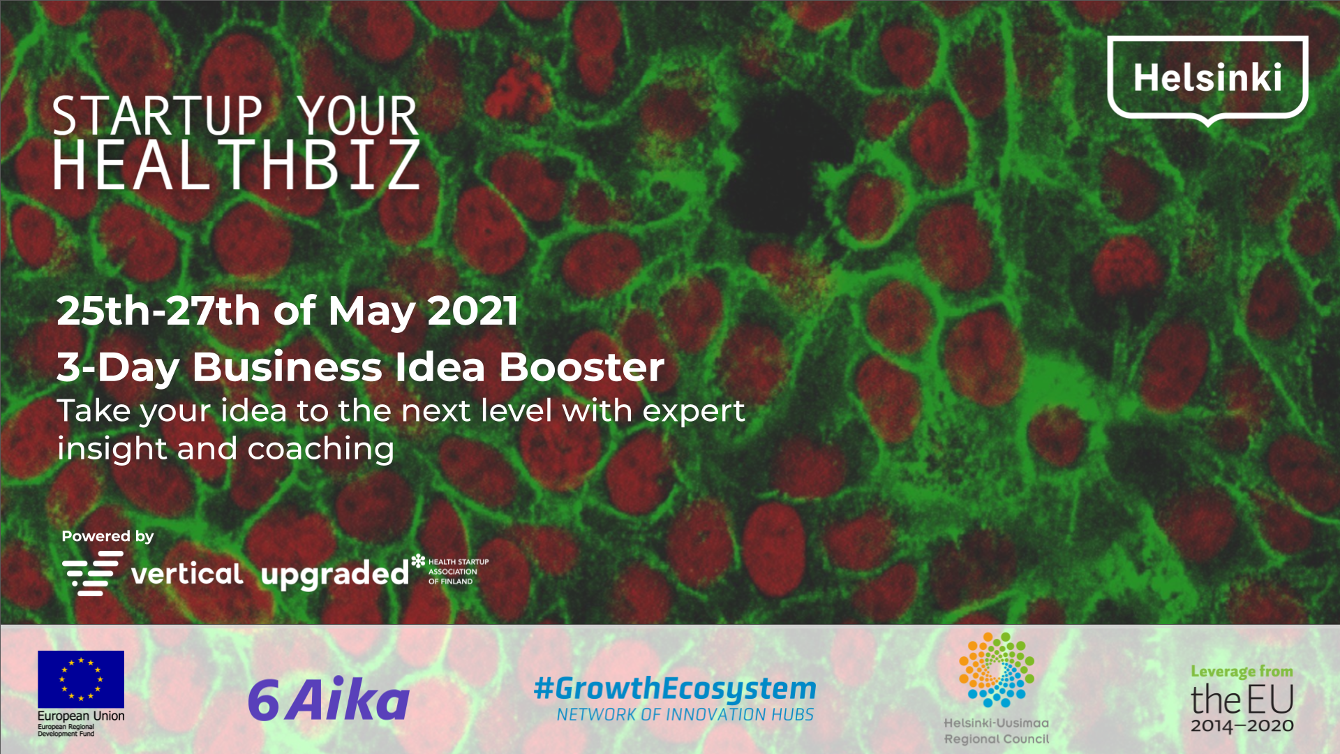 Startup your Healthbiz event banner