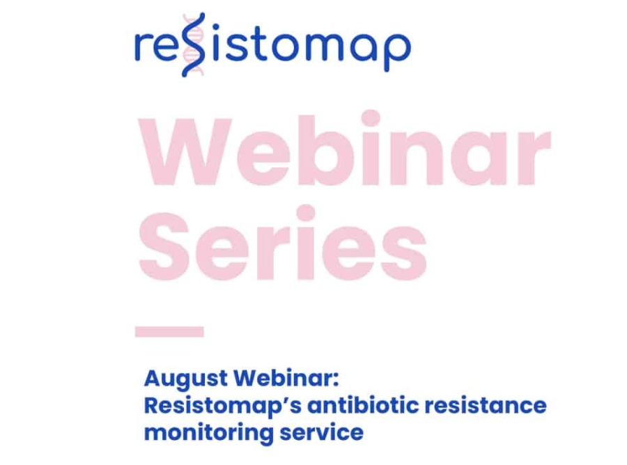 Resistomap's antibiotic resistance monitoring service webinar banner