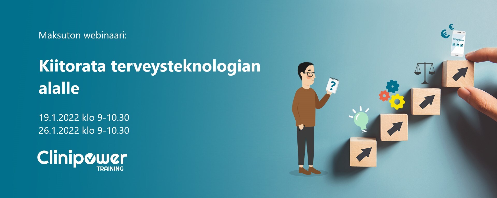 Kiitorata terveysteknologian alalle -webinaaribanneri