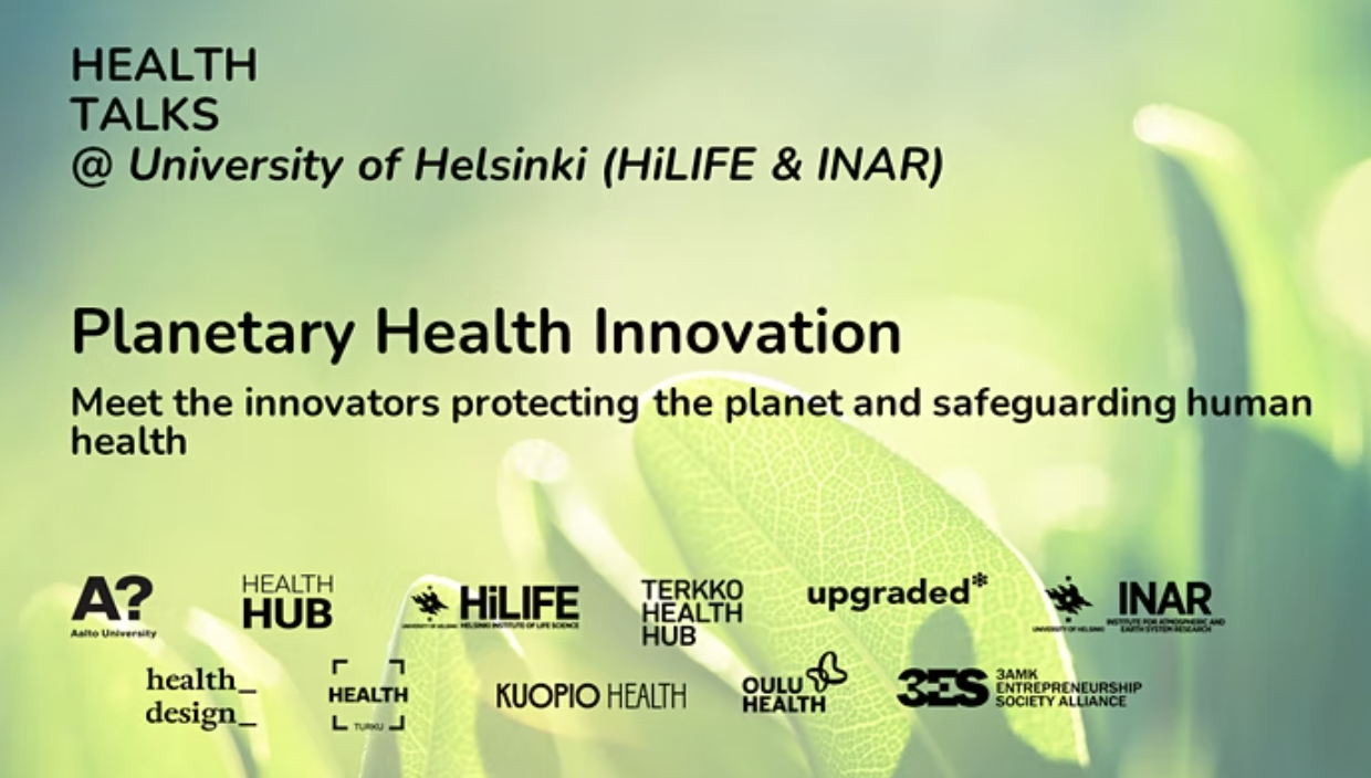 Health Talks event banner 15 June
