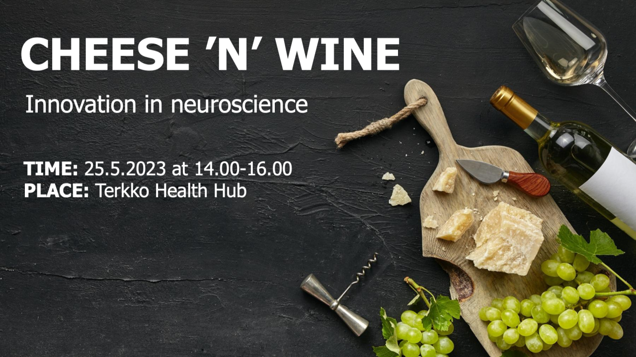 Cheese'n'Wine Innovation in Neuroscience event banner