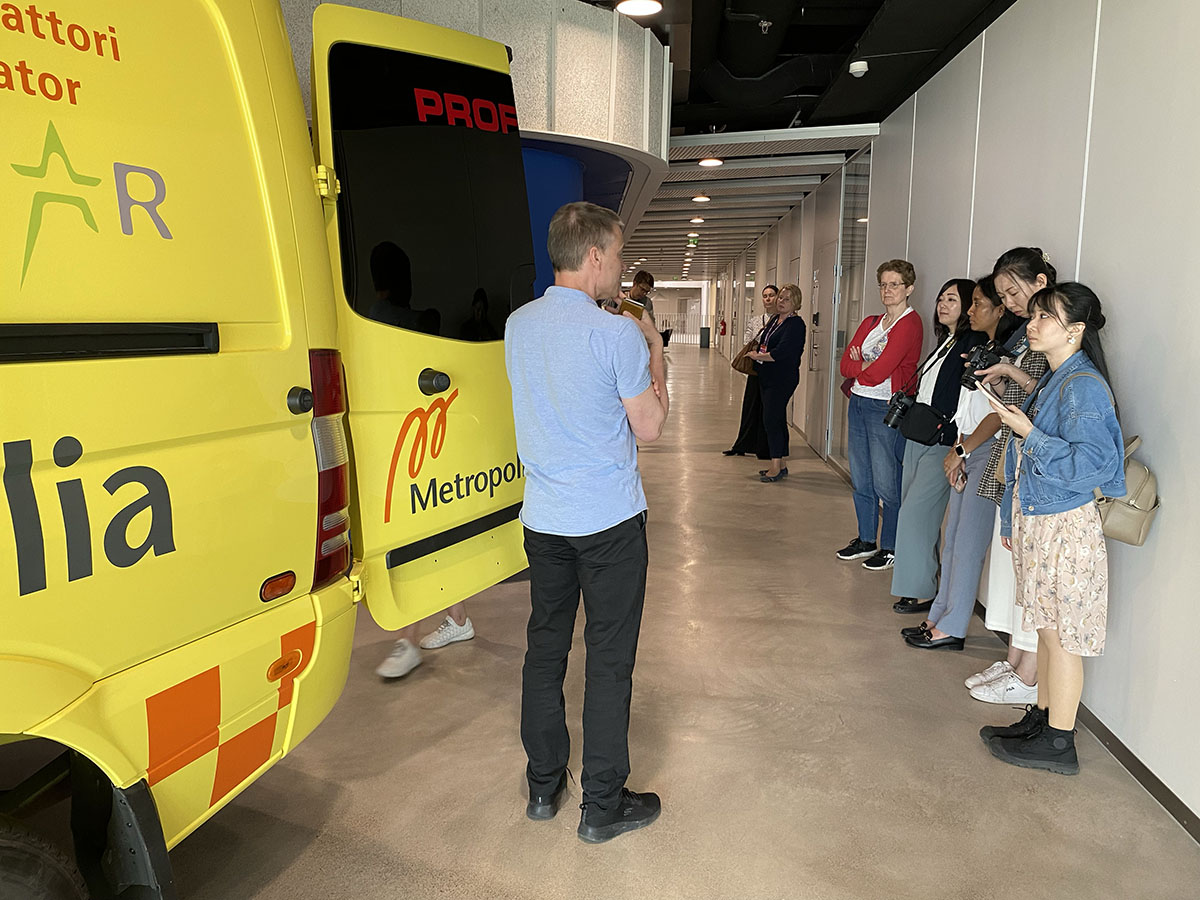 Ambulance at Metropolia Proof Health simulation hospital