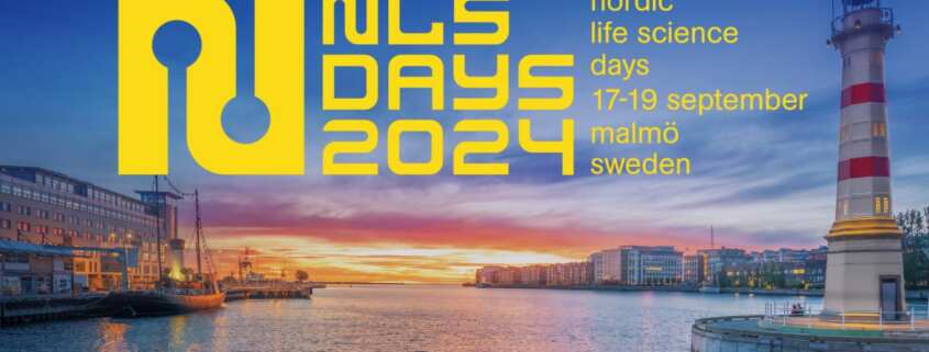 NLSDays 2024 event banner with logo, the date of the event and Malmö in the background