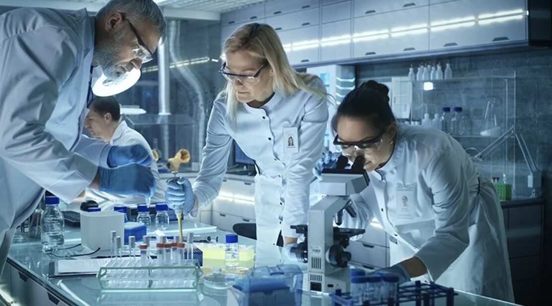 Researchers at laboratory